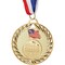 6 Pack Gold Winner Medals with American Flag and Ribbon for Sports Competitions and Tournaments, 2.7 Inch Medal with 15 Inch Ribbon